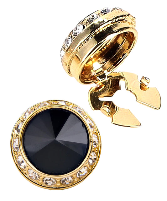 Vittorio Vico Men's Crystal Colorstone Button Cover