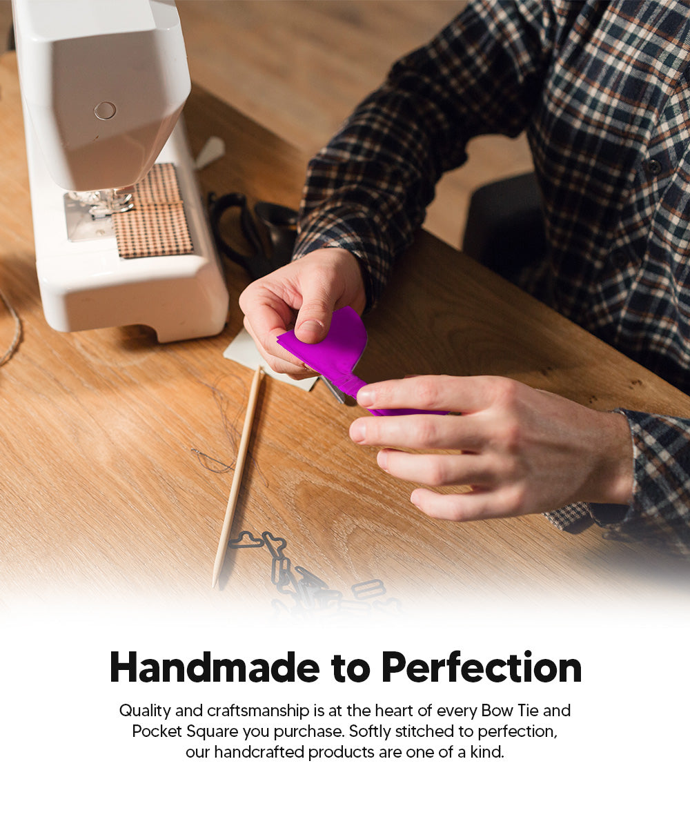 Vittorio Farina Men's Satin Teardrop Bow Tie &amp; Pocket Square in Gift Box