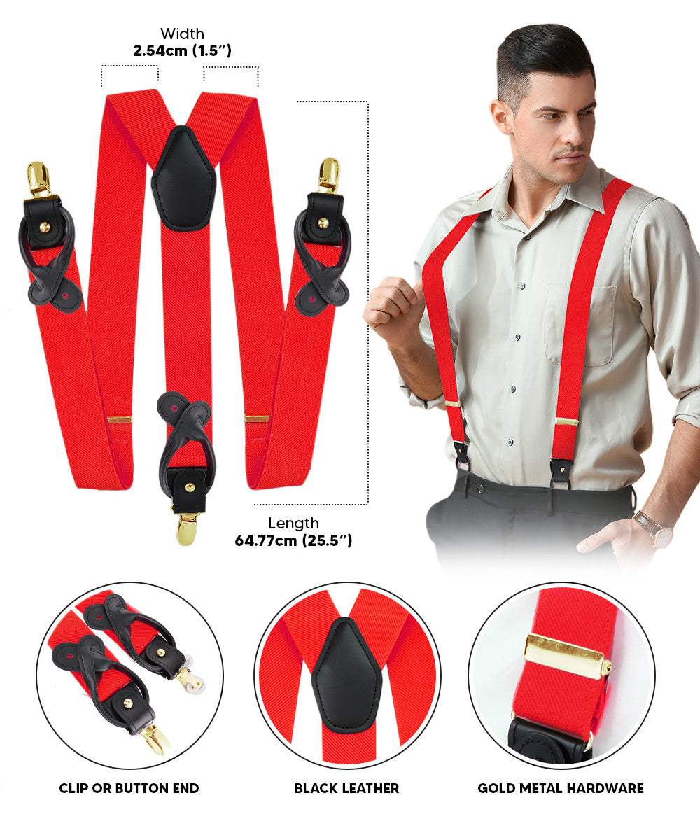 Vittorio Farina Men's Convertible Suspender in Gift Box: 70% Polyester &amp; 30% Elastomer