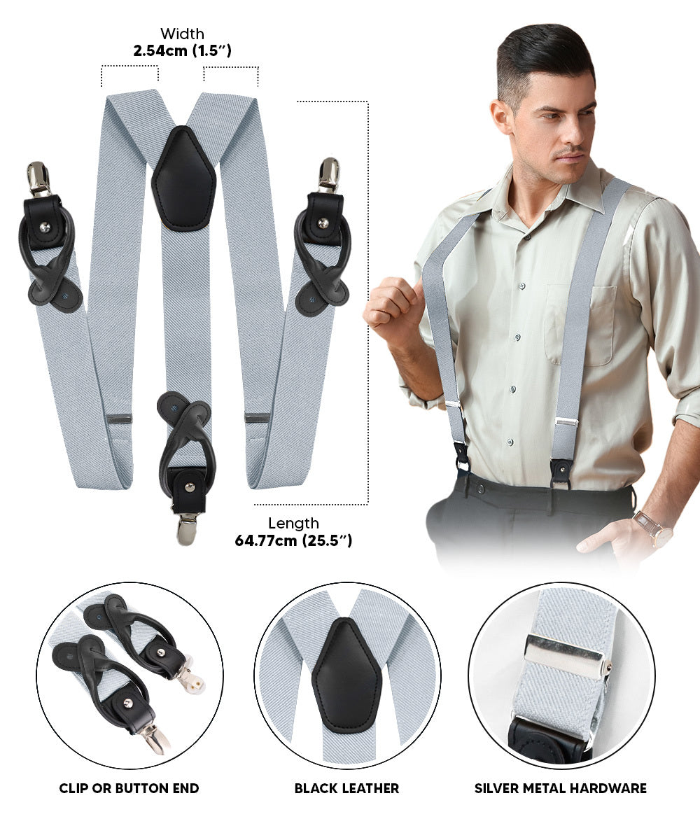 Vittorio Farina Men's Convertible Suspender in Gift Box: 70% Polyester &amp; 30% Elastomer