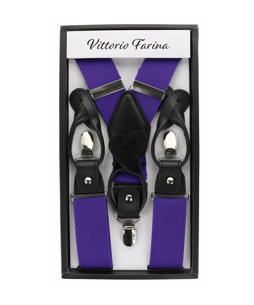 Vittorio Farina Men's Convertible Suspender in Gift Box: 70% Polyester &amp; 30% Elastomer