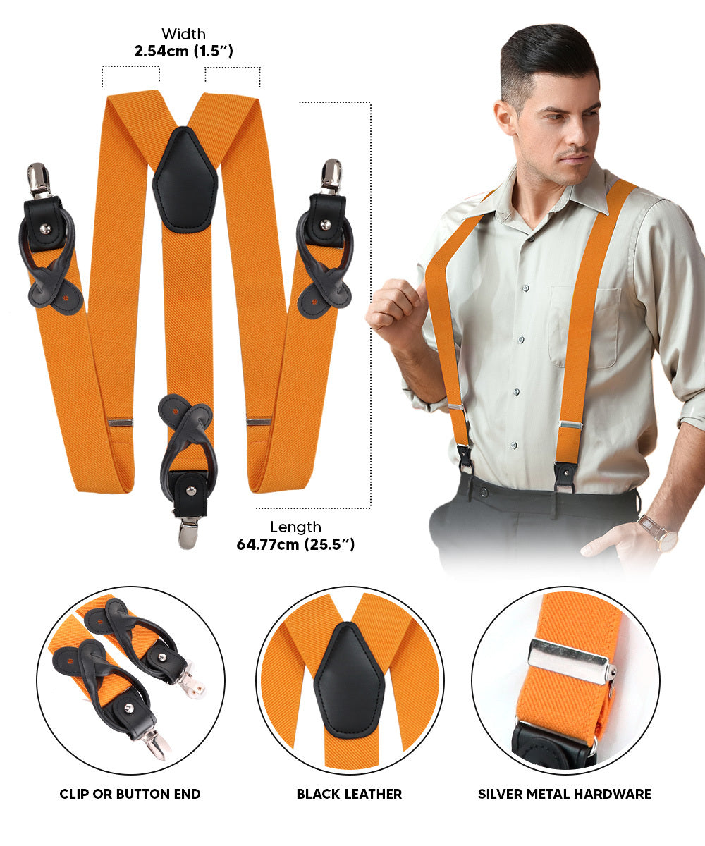 Vittorio Farina Men's Convertible Suspender in Gift Box: 70% Polyester &amp; 30% Elastomer