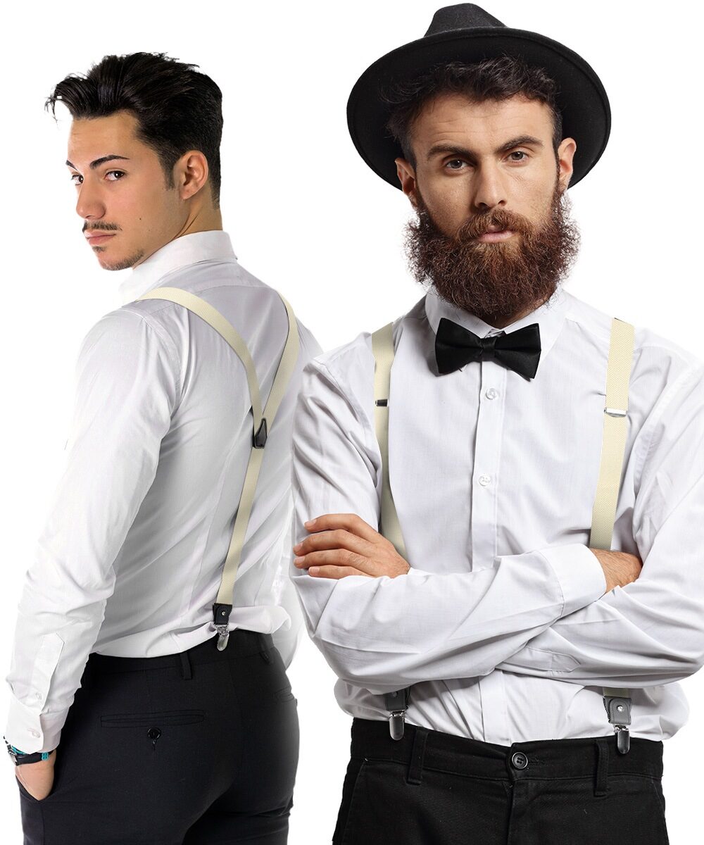 Vittorio Farina Men's Convertible Suspender in Gift Box: 70% Polyester &amp; 30% Elastomer