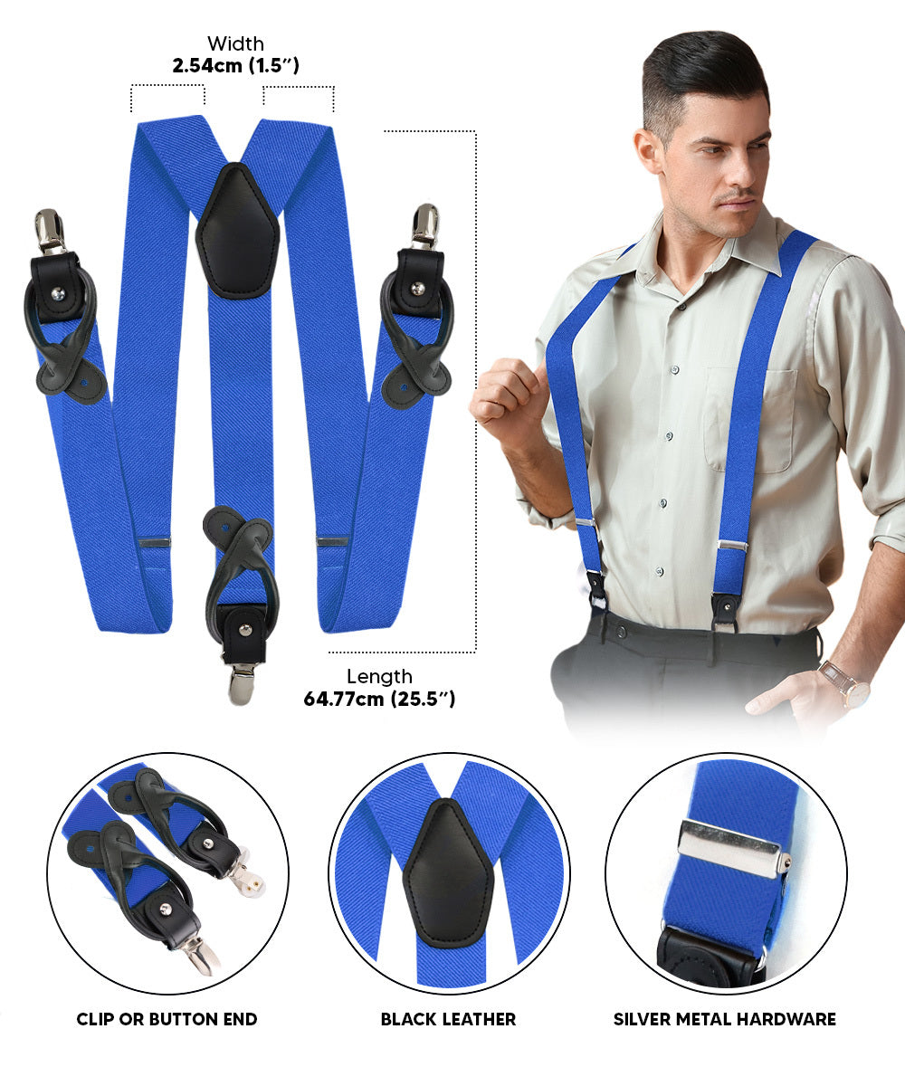 Vittorio Farina Men's Convertible Suspender in Gift Box: 70% Polyester &amp; 30% Elastomer