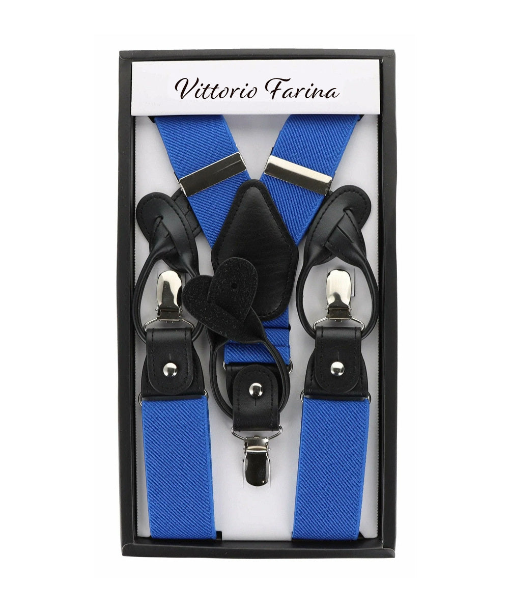 Vittorio Farina Men's Convertible Suspender in Gift Box: 70% Polyester &amp; 30% Elastomer