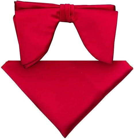 Vittorio Farina Men's Satin Teardrop Bow Tie &amp; Pocket Square in Gift Box