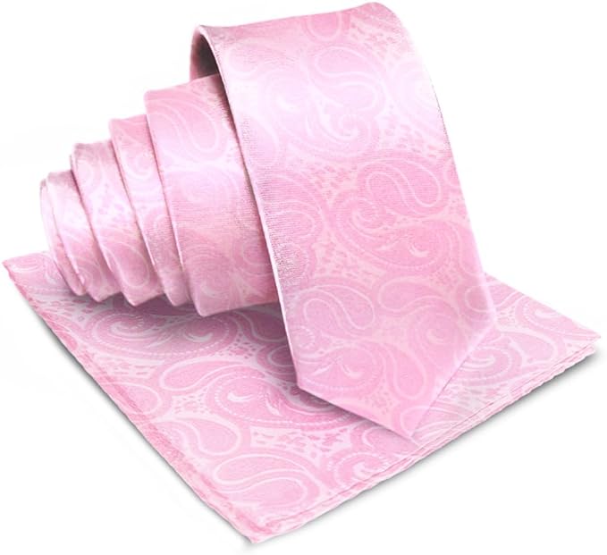 Vittorio Farina Men's Woven Paisley Necktie &amp; Pocket Square