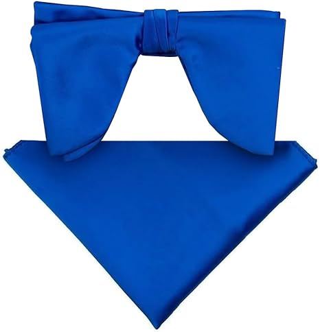 Vittorio Farina Men's Satin Teardrop Bow Tie &amp; Pocket Square in Gift Box