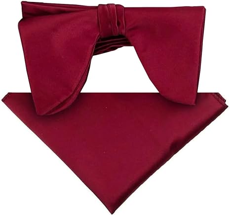 Vittorio Farina Men's Satin Teardrop Bow Tie &amp; Pocket Square in Gift Box