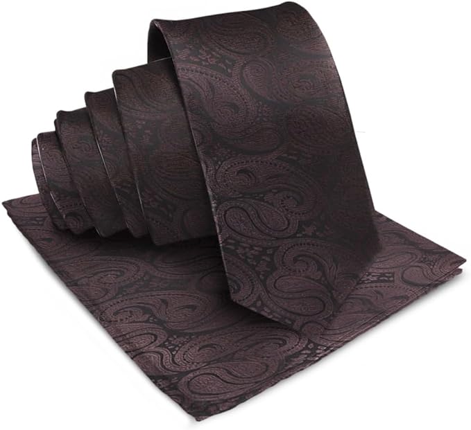 Vittorio Farina Men's Woven Paisley Necktie &amp; Pocket Square