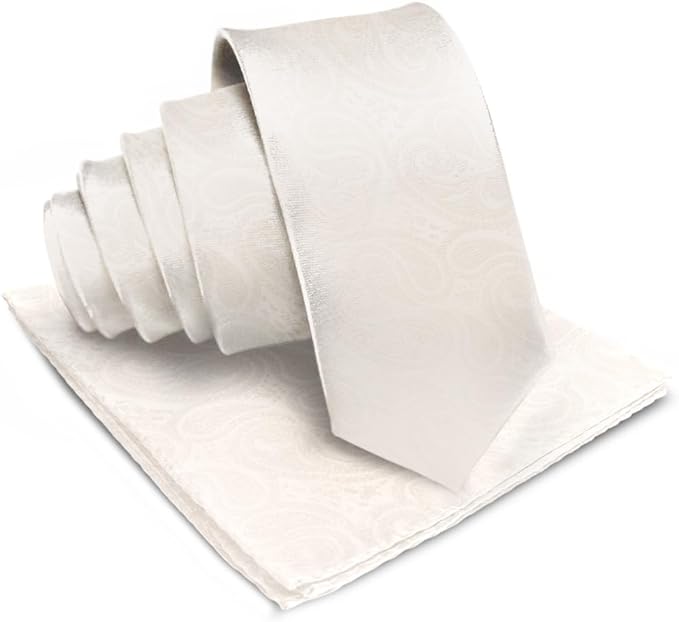 Vittorio Farina Men's Woven Paisley Necktie &amp; Pocket Square