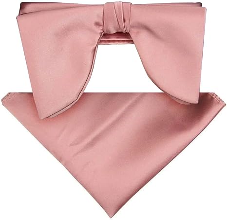 Vittorio Farina Men's Satin Teardrop Bow Tie &amp; Pocket Square in Gift Box