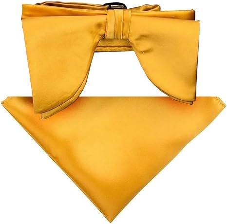 Vittorio Farina Men's Satin Teardrop Bow Tie &amp; Pocket Square in Gift Box
