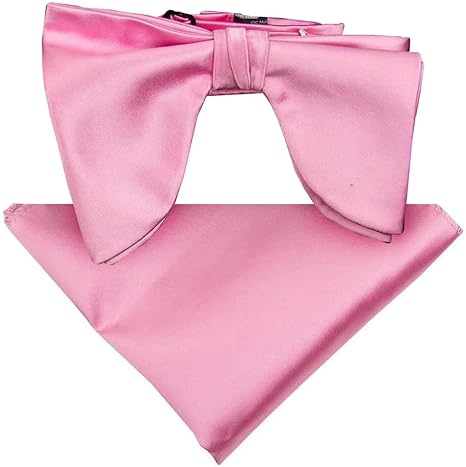 Vittorio Farina Men's Satin Teardrop Bow Tie &amp; Pocket Square in Gift Box
