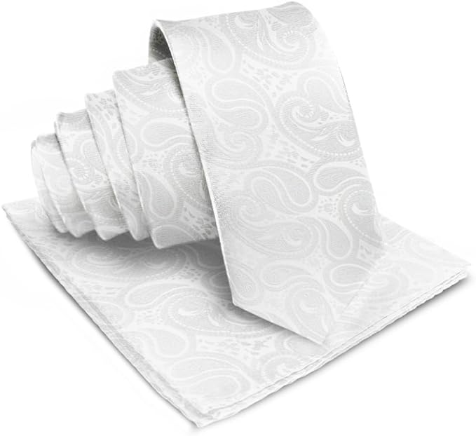 Vittorio Farina Men's Woven Paisley Necktie &amp; Pocket Square