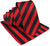 Vittorio Farina Men's Striped Satin Necktie & Pocket Square