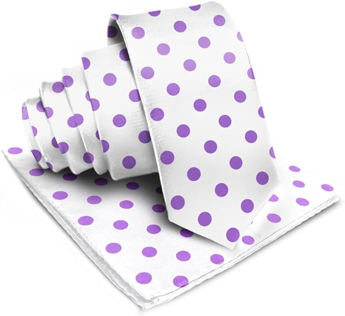 Vittorio Farina Men's Polka Dot Satin Necktie & Pocket Square