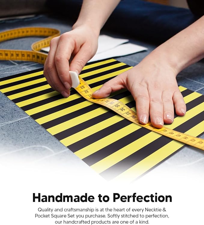 Vittorio Farina Men's Striped Satin Necktie &amp; Pocket Square