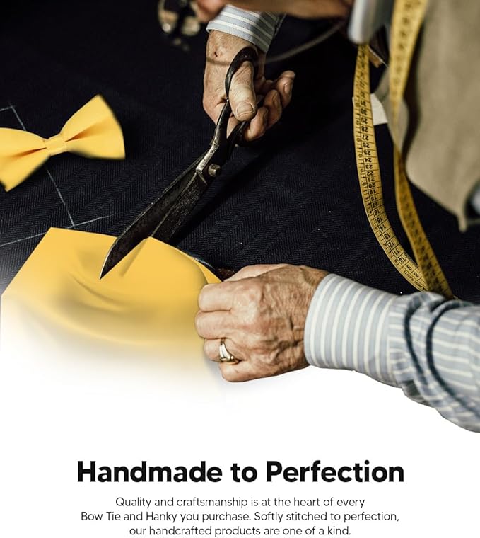 Vittorio Farina Men's Satin Bow Tie &amp; Pocket Square in Gift Box