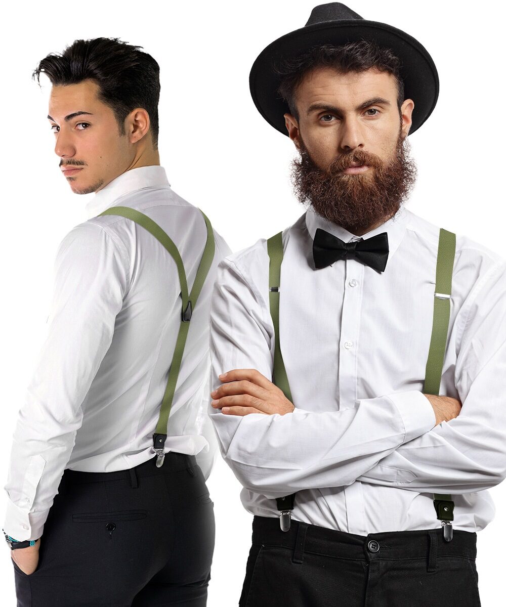 Vittorio Farina Men's Convertible Suspender in Gift Box: 70% Polyester &amp; 30% Elastomer