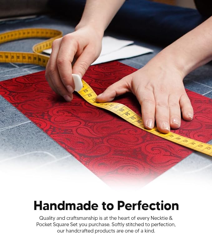 Vittorio Farina Men's Woven Paisley Necktie &amp; Pocket Square