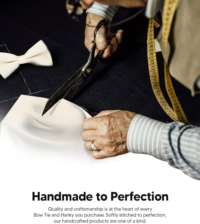 Vittorio Farina Men's Satin Bow Tie &amp; Pocket Square in Gift Box