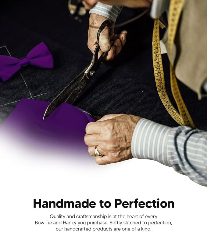 Vittorio Farina Men's Satin Bow Tie &amp; Pocket Square in Gift Box