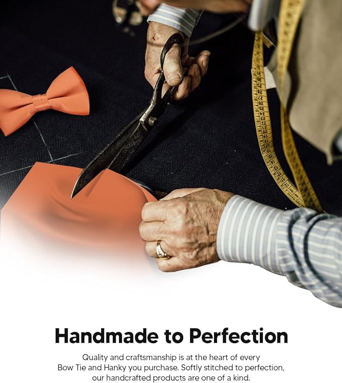 Vittorio Farina Men's Satin Bow Tie &amp; Pocket Square in Gift Box