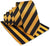 Vittorio Farina Men's Striped Satin Necktie & Pocket Square
