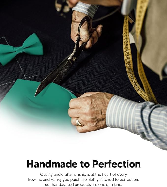 Vittorio Farina Men's Satin Bow Tie &amp; Pocket Square in Gift Box