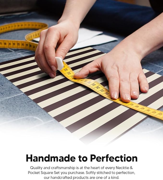 Vittorio Farina Men's Striped Satin Necktie &amp; Pocket Square