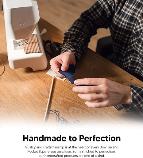 Vittorio Farina Men's Satin Teardrop Bow Tie &amp; Pocket Square in Gift Box