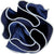 Vittorio Farina Round Satin Pocket Square with Embroidered Piping