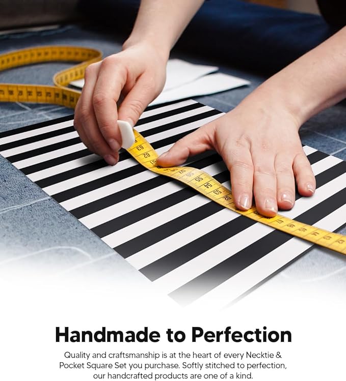 Vittorio Farina Men's Striped Satin Necktie &amp; Pocket Square