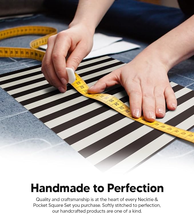 Vittorio Farina Men's Striped Satin Necktie &amp; Pocket Square