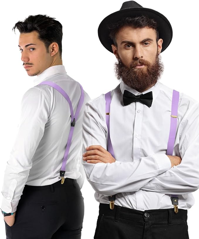 Vittorio Farina Men's Convertible Suspender in Gift Box: 70% Polyester &amp; 30% Elastomer