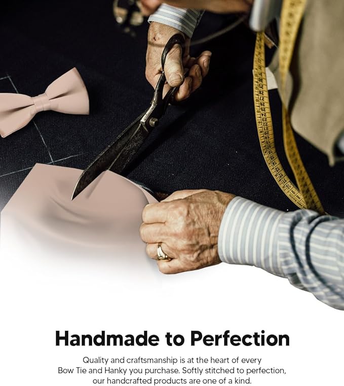 Vittorio Farina Men's Satin Bow Tie &amp; Pocket Square in Gift Box