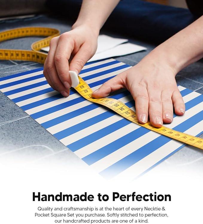 Vittorio Farina Men's Striped Satin Necktie &amp; Pocket Square