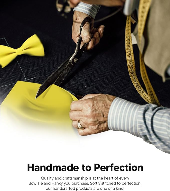 Vittorio Farina Men's Satin Bow Tie &amp; Pocket Square in Gift Box