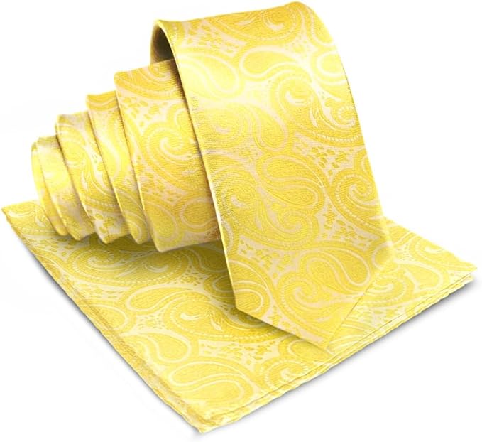 Vittorio Farina Men's Woven Paisley Necktie &amp; Pocket Square