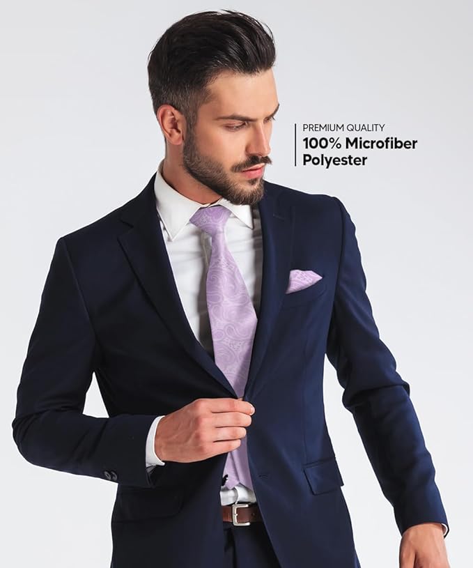 Vittorio Farina Men's Woven Paisley Necktie &amp; Pocket Square