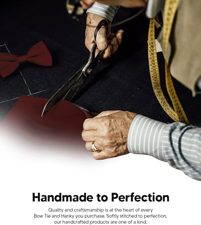 Vittorio Farina Men's Satin Bow Tie &amp; Pocket Square in Gift Box