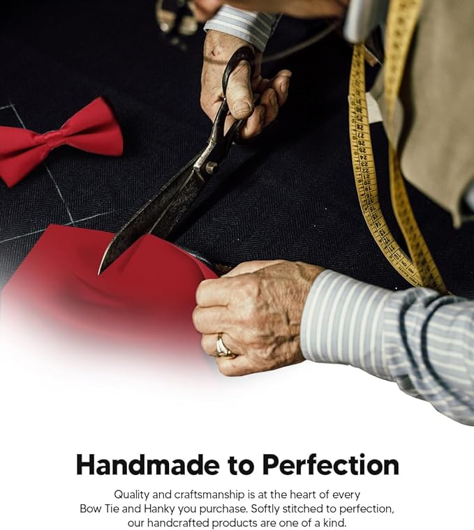 Vittorio Farina Men's Satin Bow Tie &amp; Pocket Square in Gift Box