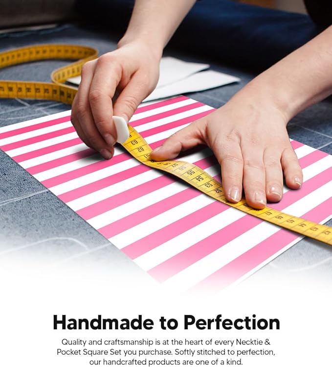 Vittorio Farina Men's Striped Satin Necktie &amp; Pocket Square