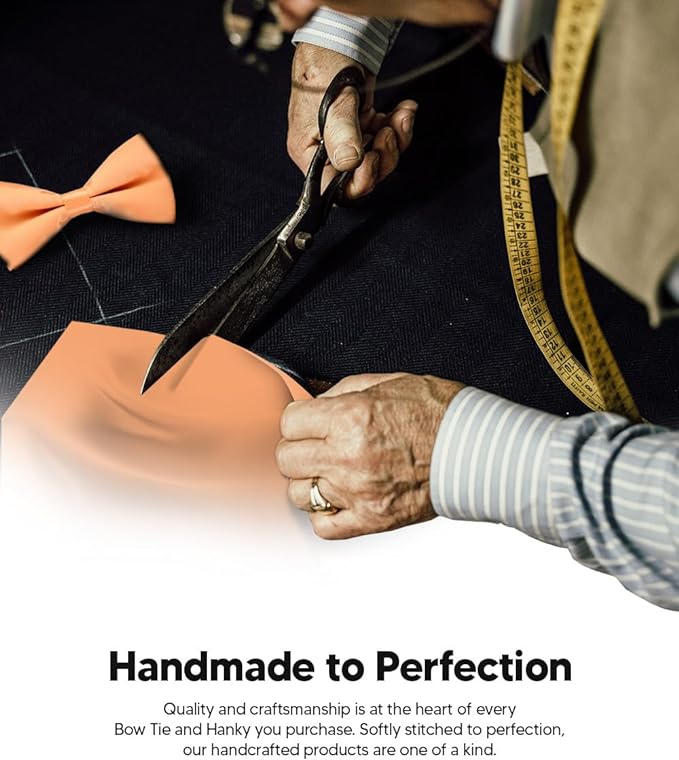 Vittorio Farina Men's Satin Bow Tie &amp; Pocket Square in Gift Box