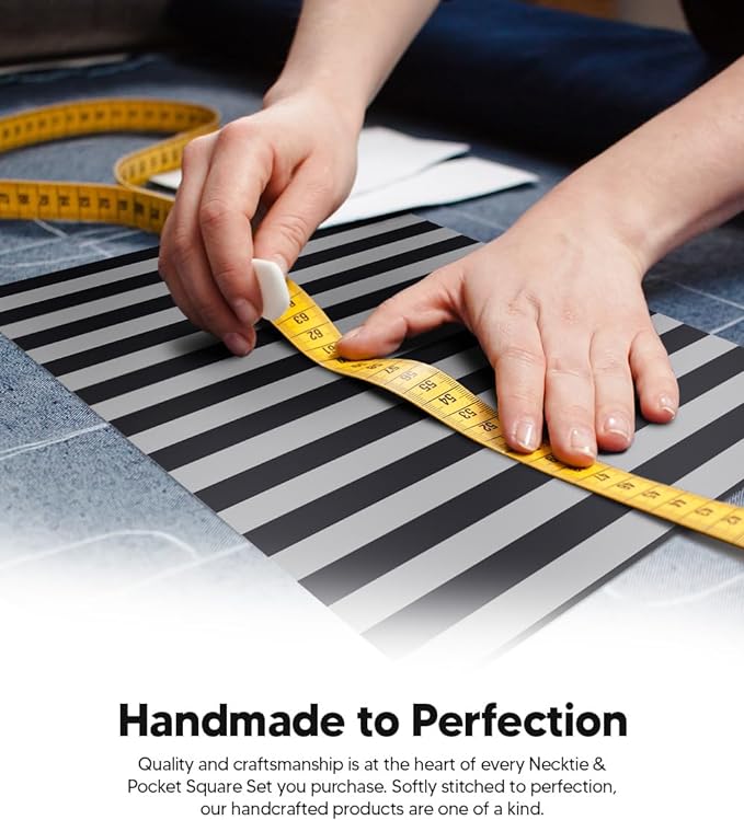 Vittorio Farina Men's Striped Satin Necktie &amp; Pocket Square