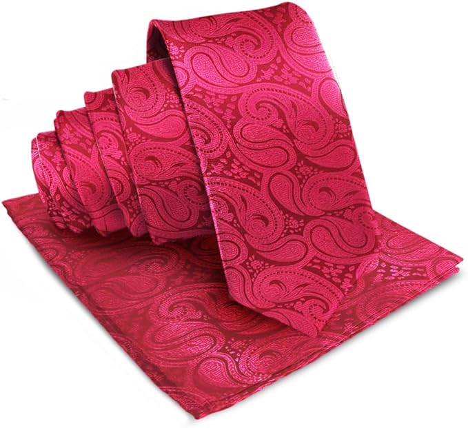 Vittorio Farina Men's Woven Paisley Necktie &amp; Pocket Square