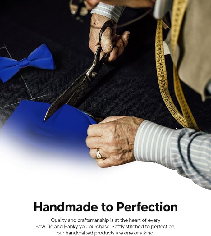 Vittorio Farina Men's Satin Bow Tie &amp; Pocket Square in Gift Box