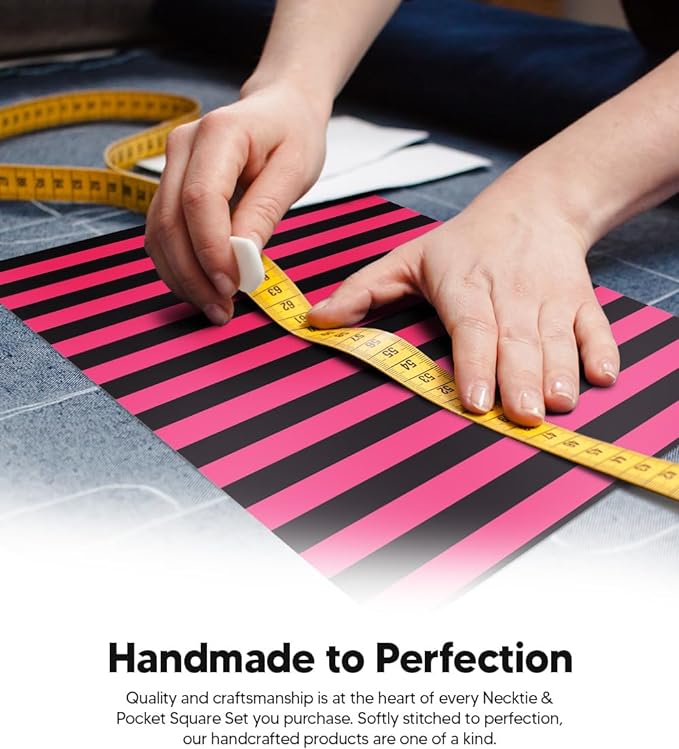 Vittorio Farina Men's Striped Satin Necktie &amp; Pocket Square