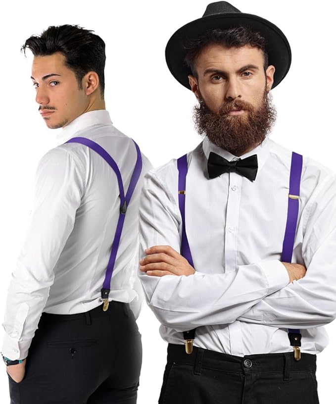 Vittorio Farina Men's Convertible Suspender in Gift Box: 70% Polyester &amp; 30% Elastomer